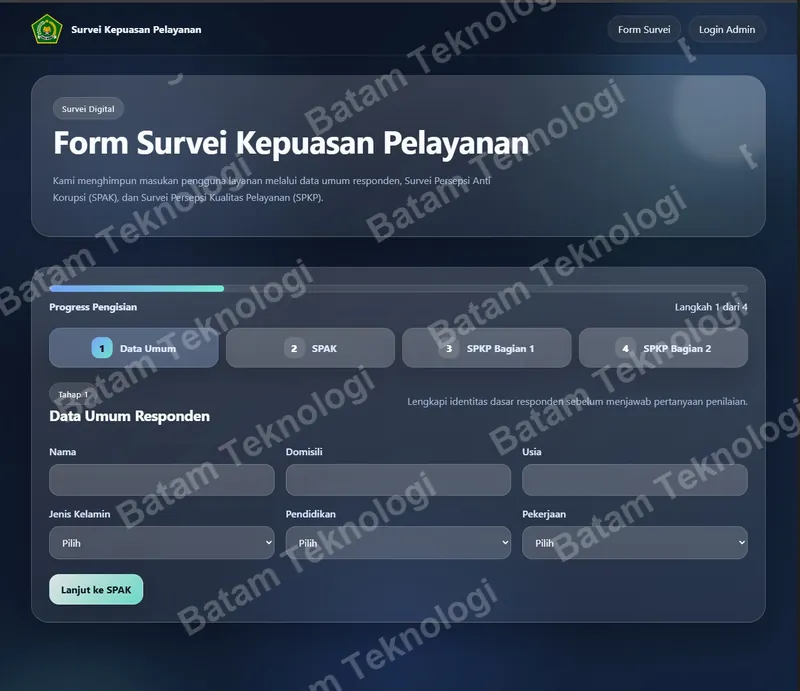 Aplikasi Survei Kepuasan